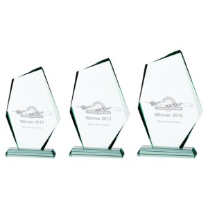 DISCOVERY JADE GLASS AWARD - 280MM - AVAILABLE IN 3 SIZES